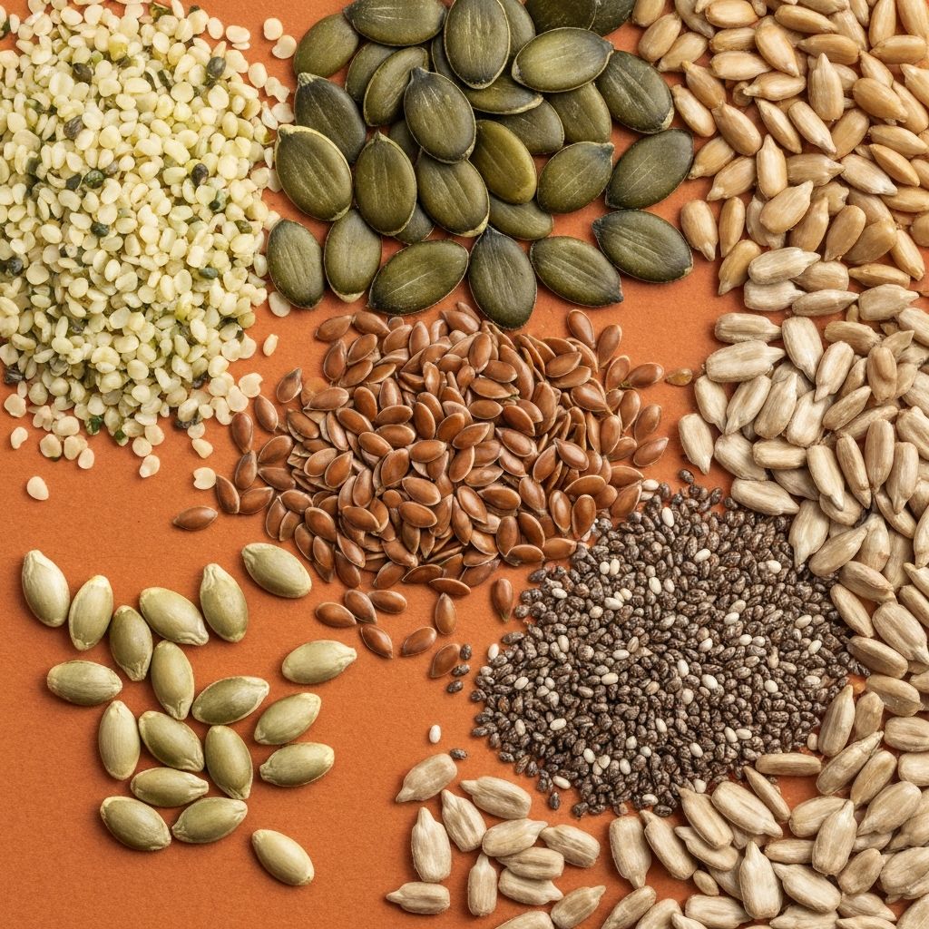 Verschiedene nährstoffreiche Samen